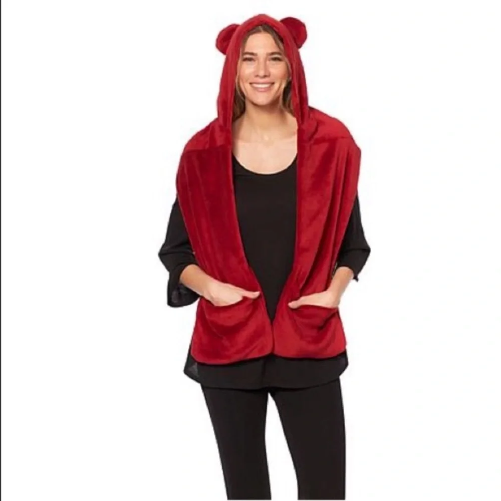 Soft & Cozy Animal‎ Hooded Scarf NIB